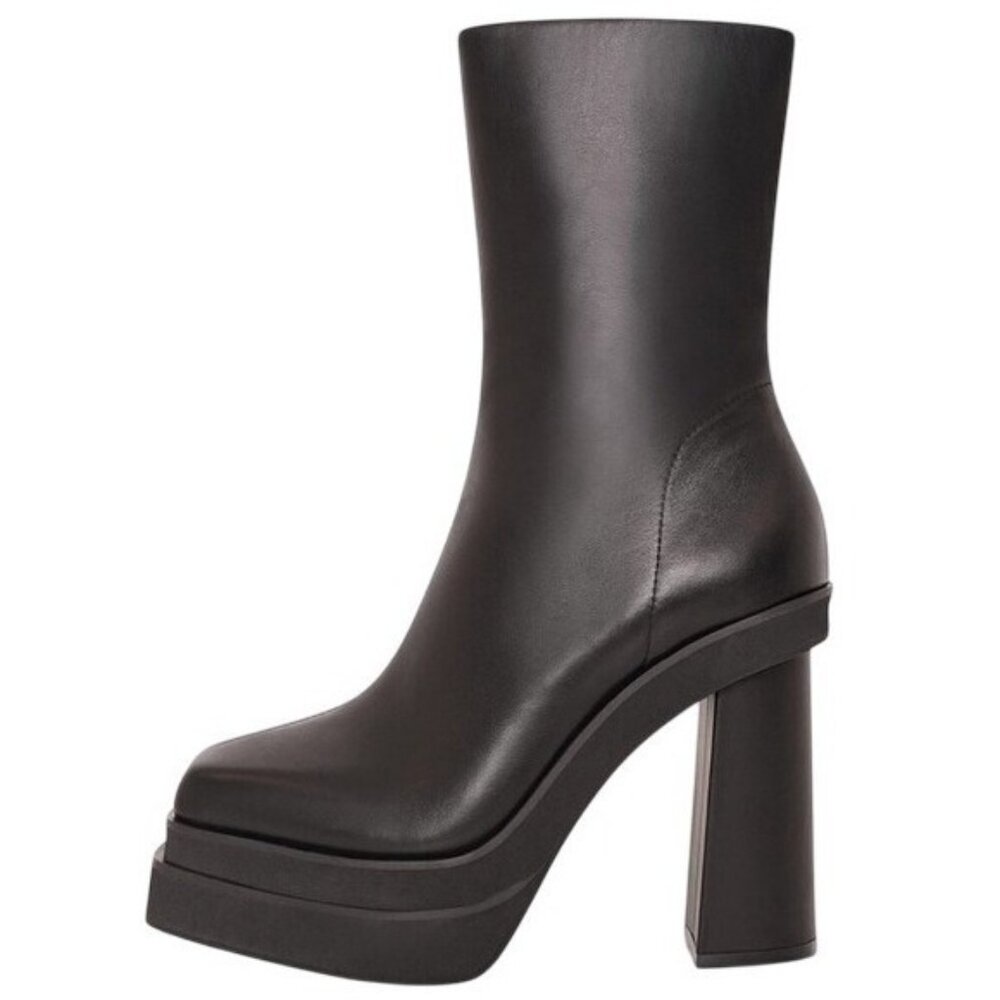 10th Floor Milano Leather Blocked-Heeled Platform